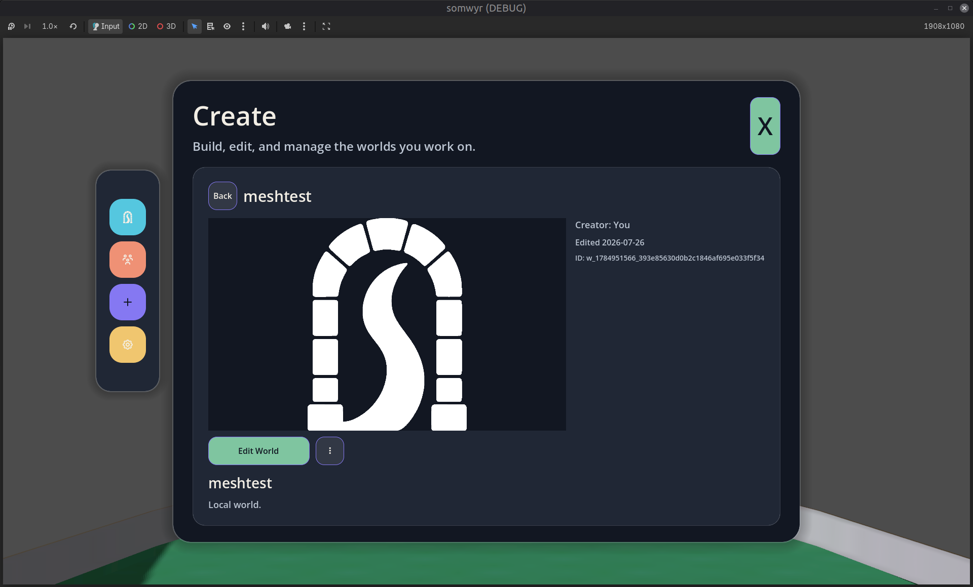 Current somwyr create screen
